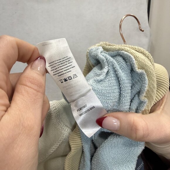 Faherty Hoodie Womens Small Multicolor Sunrise Colorblock Terry Pullover Cotton - Picture 4 of 8